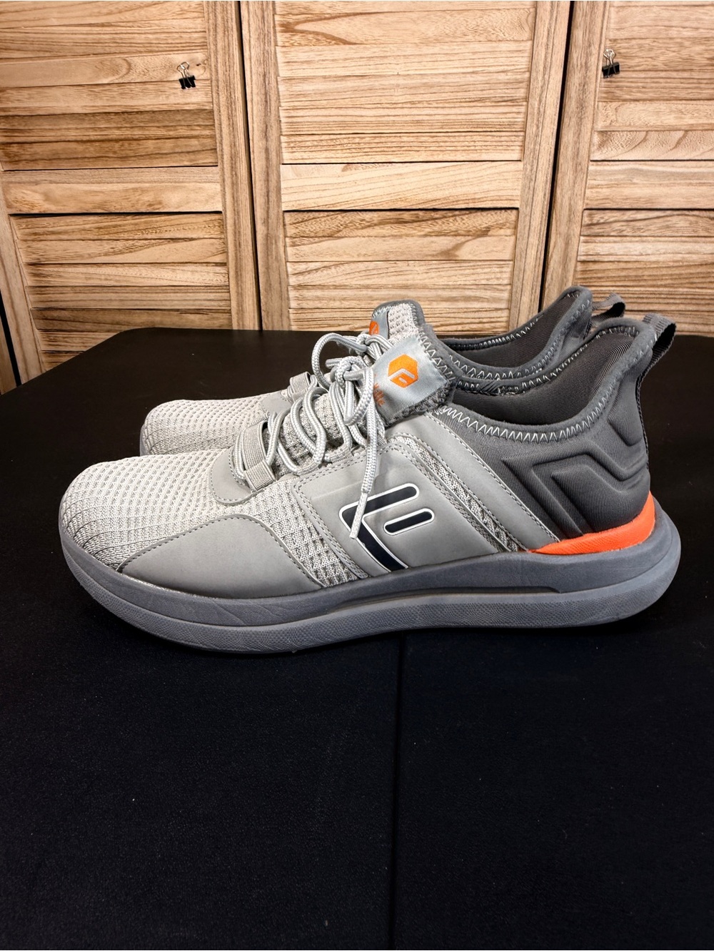 Fitville Mens Light Gray Walking Running Sneaker - Comfort Lace-Up Size 11 - Picture 4 of 13